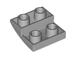 Тухличка 2X2X2/3 инверсна дъга: {умерено каменно сив}