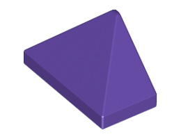 Крайна плочка ръб на покрив 1X2/45°: {светло виолетов}