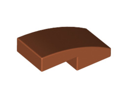 Плочка с дъга 1X2X2/3: {тъмно оранжев}