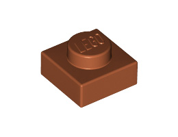 Плочка 1X1: {тъмно оранжев}