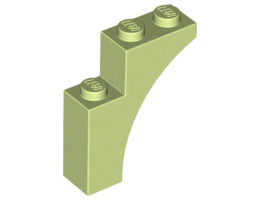 Тухличка с дъга 1X3X3: {пролетно жълто-зелен}