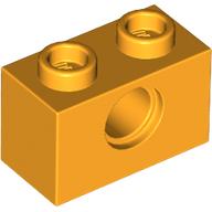 TECHNIC BRICK 1X2, Ø4.9: {огнено жълто-оранжев}