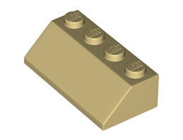 Покривна плочка 2X4/45° : {тухлено жълт}