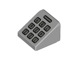 Покривна плочка 1X1x2/3 No. 2: {умерено каменно сив}