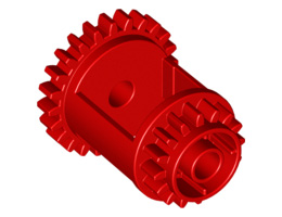 Technic, Gear Differential, 24-16 Teeth: {ярко червен}