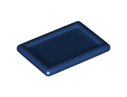 Minifigure, Utensil Serving Tray, Rectangle: {земно син}