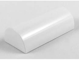 Slope, Curved 2 x 4 Double without Groove: {бял}