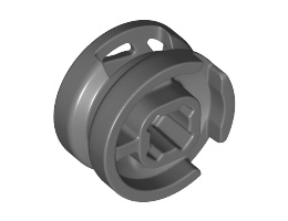 Wheel 11mm D. x 6mm with 7 Slanted Spokes: {тъмно каменно сив}