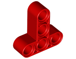 Т-образна греда 3X3 с дупка Ø 4.8 mm: {ярко червен}