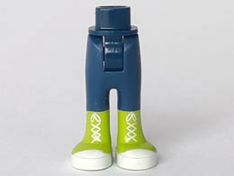 Mini Doll Friends Hips and Trousers with Back Pockets and Lime High Tops with White Laces and Toes Pattern: {земно син}