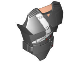 Large Figure Torso with SW Robes Pattern (Chirrut): {черен}