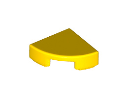 1/4 Кръгла плочка 1X1: {ярко жълт}