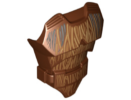 Large Figure Torso with SW Dark Bluish Gray Roots and Medium Nougat Fur Pattern: {червеникаво-кафяв}