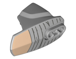 Hero Factory Armor with Ball Joint Socket - Size 5 with Gray Lines and Light Nougat Patch Pattern: {умерено каменно сив}