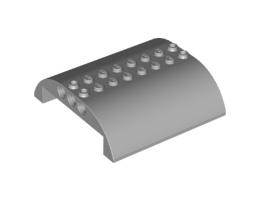 Slope, Curved 8 x 8 x 2 Double : {умерено каменно сив}