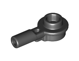 Кръгла плочка 1X1 с хоризонтален вал 3.2 mm: {черен}