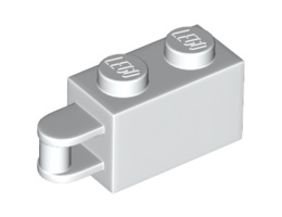 Brick, Modified 1 x 2 with Bar Handle on End - Bar Flush with Edge: {бял}