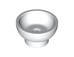 Minifigure, Utensil Bowl: {бял}