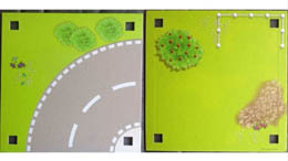 Paper, Playmat Friends Heartlake City, Double-Sided, Curve #2 / Grass with white Fence (853671): {неопределен}