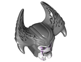 Large Figure Head with Steppenwolf Pattern: {тъмно каменно сив}