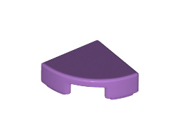 1/4 Кръгла плочка 1X1: {умерено лавандулов}