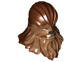 Large Figure Head Modified SW Wookiee with Medium Nougat Fur Pattern (Chewbacca): {червеникаво-кафяв}