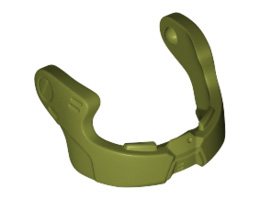 Minifigure, Visor Chin Guard for SW Resistance Trooper Helmet : {маслинено зелен}