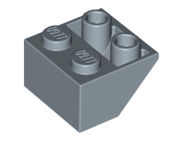 Покривна плочка 2X2/45° инверсна (*) с плосък долен пин: {пясъчно син}