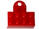 Magnet Brick, Modified 2 x 4 Sealed Base with Extension Plate with 2 Studs and Hole: {ярко червен}