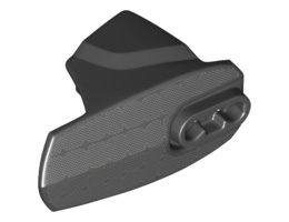 Hero Factory Armor with Ball Joint Socket - Size 5 with Light Bluish Gray Wavy Lines and Dots Pattern: {черен}