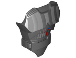 Large Figure Torso with SW Darth Vader Pattern: {черен}