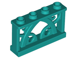 Железна ограда 1X4x2 с 4 стъда: {ярко синьо-зелен}