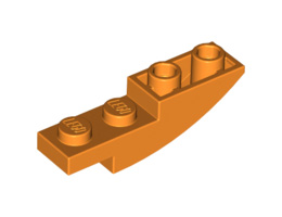 Тухличка 1X4X1 инверсна дъга: {ярко оранжев}