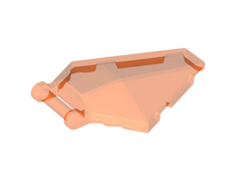Windscreen 6 x 4 x 1 Hexagonal with Bar Handle: {прозрачно флуорисциращо червеникаво оранжев}