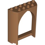 Стена 2x6x6, 1/2 кръг, с изрез: {умерен нуга}