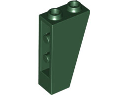 Покривна плочка 1X2x3/74° инверсна : {земно зелен}