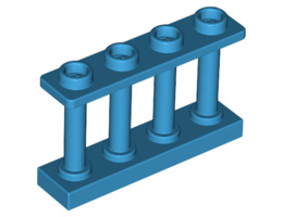 Ограда 1X4x2 с 4 стъда: {тъмно небесносин}