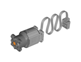 Electric, Motor 9V Power Functions L with Dark Bluish Gray Bottom : {умерено каменно сив}