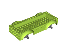 Vehicle, Base 8 x 16 x 2 1/2 with Mudguards and 14 x 4 Recessed Center with 3 Holes: {ярко жълто-зелен}