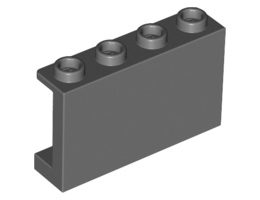 Стенен елемент 1X4X2: {тъмно каменно сив}