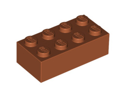 Тухличка 2X4: {тъмно оранжев}
