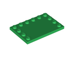 Плочка 4X6 с 12 пъпки: {тъмно зелен}
