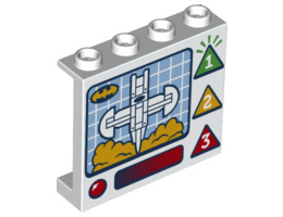 Стенен елемент 1X4X2 No. 14: {бял}