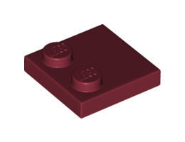 Плочка 2X2 с 2 пъпки в края: {нов тъмно червен}