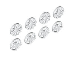 Wheel Cover 5 Spoke and 10 Spoke for Wheel 18976, 8 in Bag - 4 of Each (Multipack): {бял}