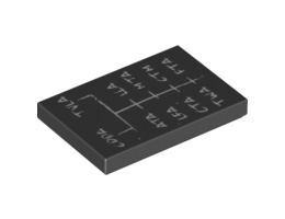 Плоска плочка 2X3 No. 14: {черен}