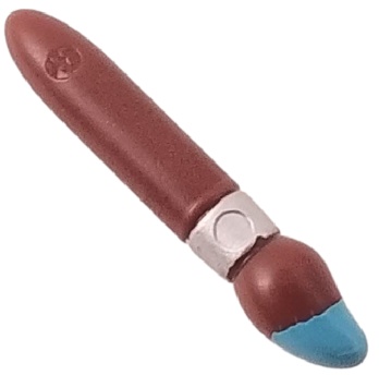 Minifigure, Utensil Paint Brush with Silver Ferrule and Medium Azure Tip Pattern: {червеникаво-кафяв}
