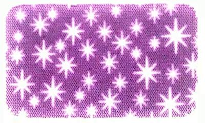 Cloth Carpet Rug 4 x 6 with White Stars Pattern: {умерено лавандулов}