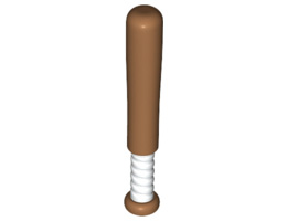 Minifigure, Utensil Baseball Bat 4L with White Grip Handle Pattern : {умерен нуга}