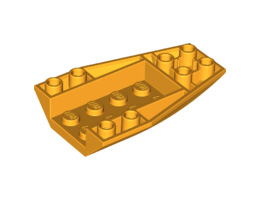 Тухличка 4 x 6 с извивка, инверсна: {огнено жълто-оранжев}
